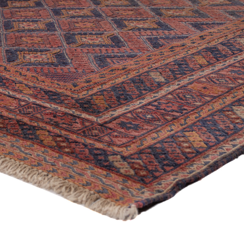 Kelim Afghan Teppich 148x210cm - dunkelrot