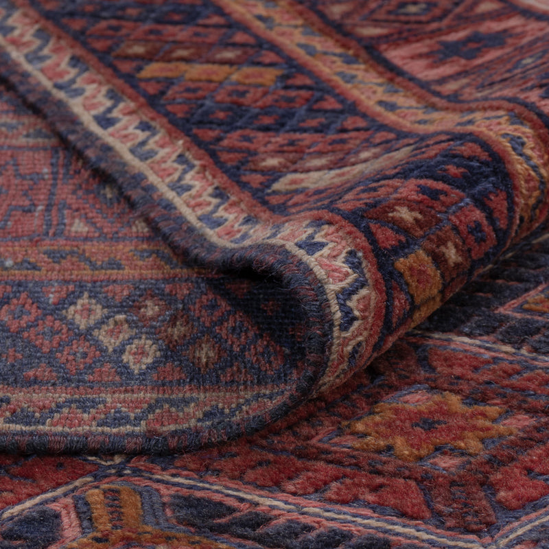 Kelim Afghan Teppich 148x210cm - dunkelrot