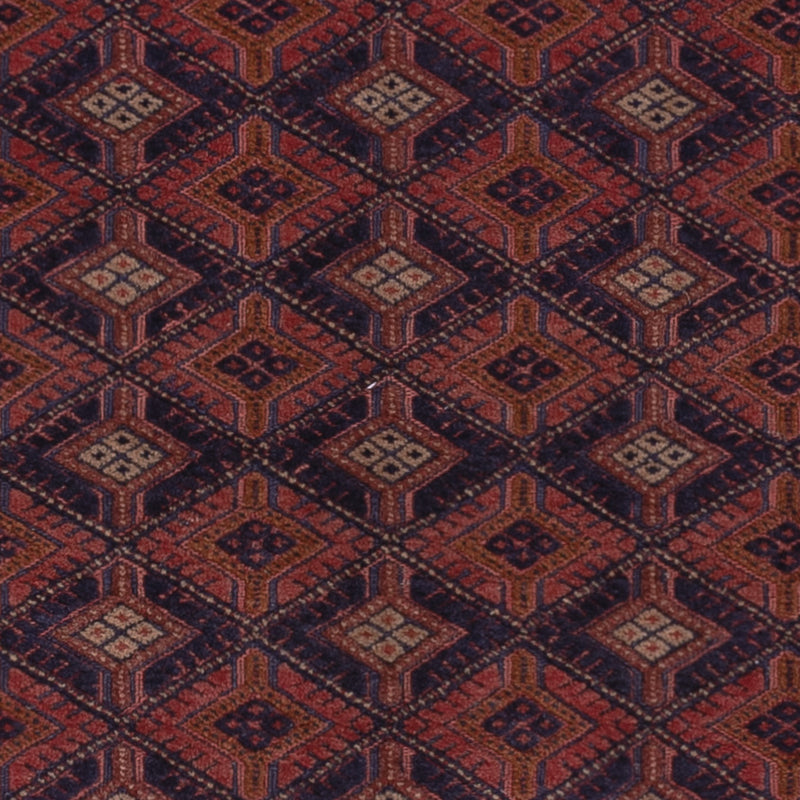 Kelim Afghan Teppich 145x206cm - dunkelrot