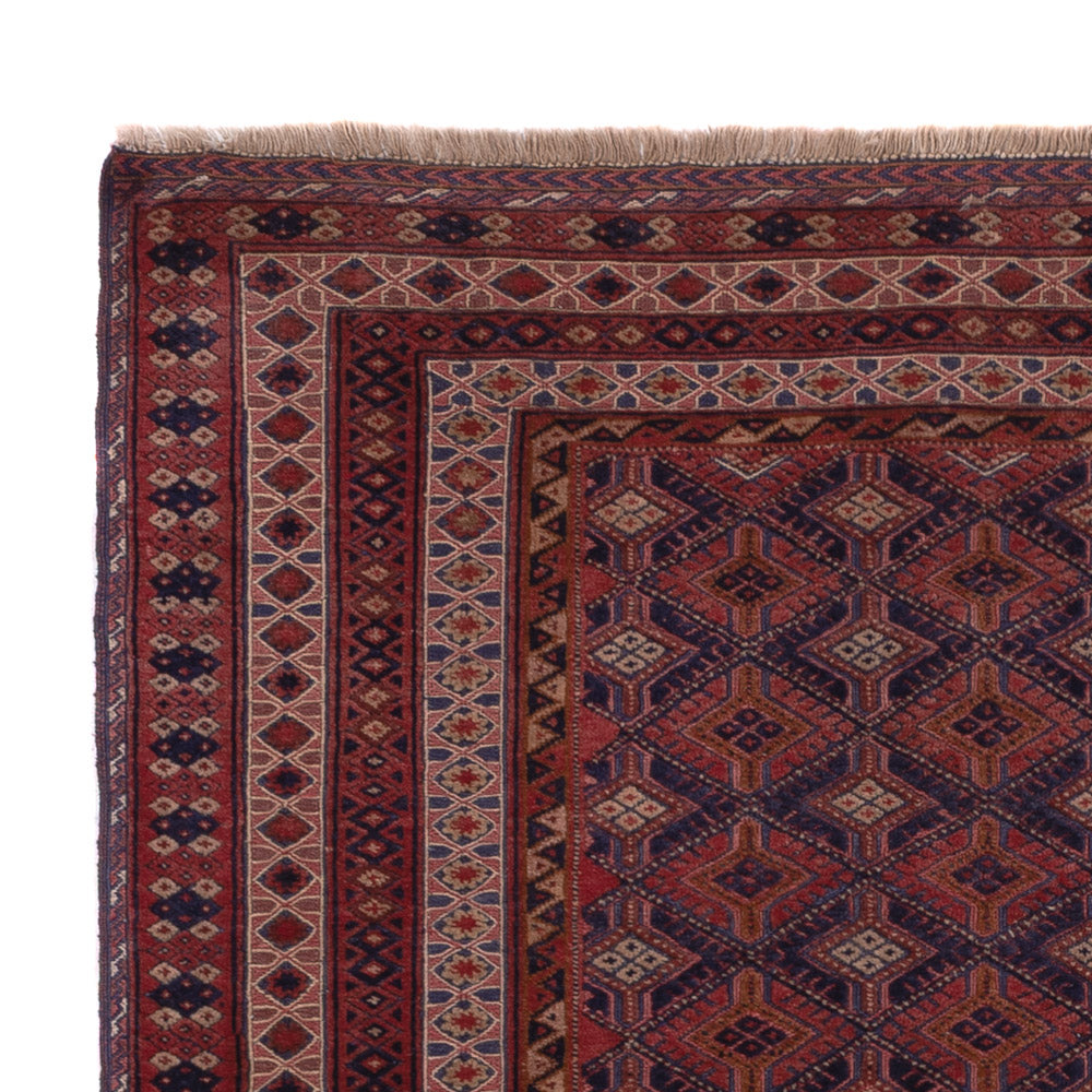 Kelim Afghan Teppich 145x206cm - dunkelrot