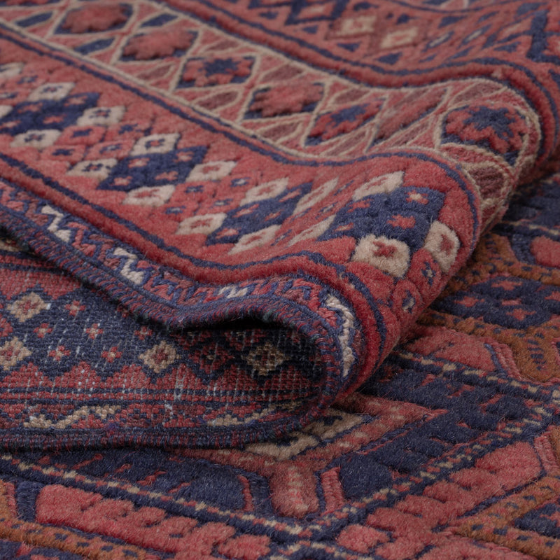 Kelim Afghan Teppich 145x206cm - dunkelrot
