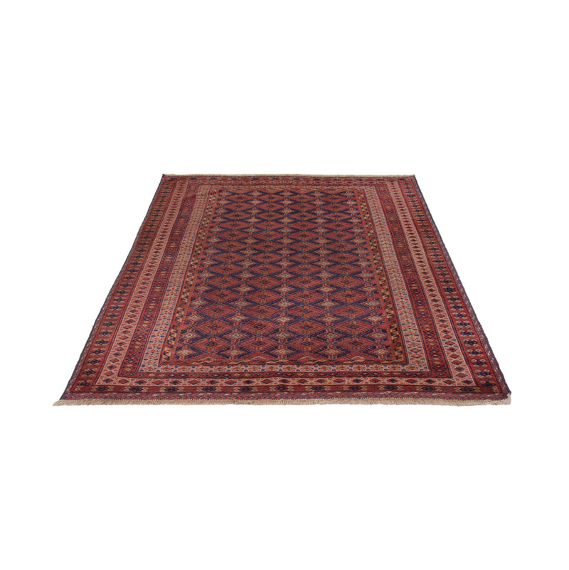 Kelim Afghan Teppich 145x206cm - dunkelrot