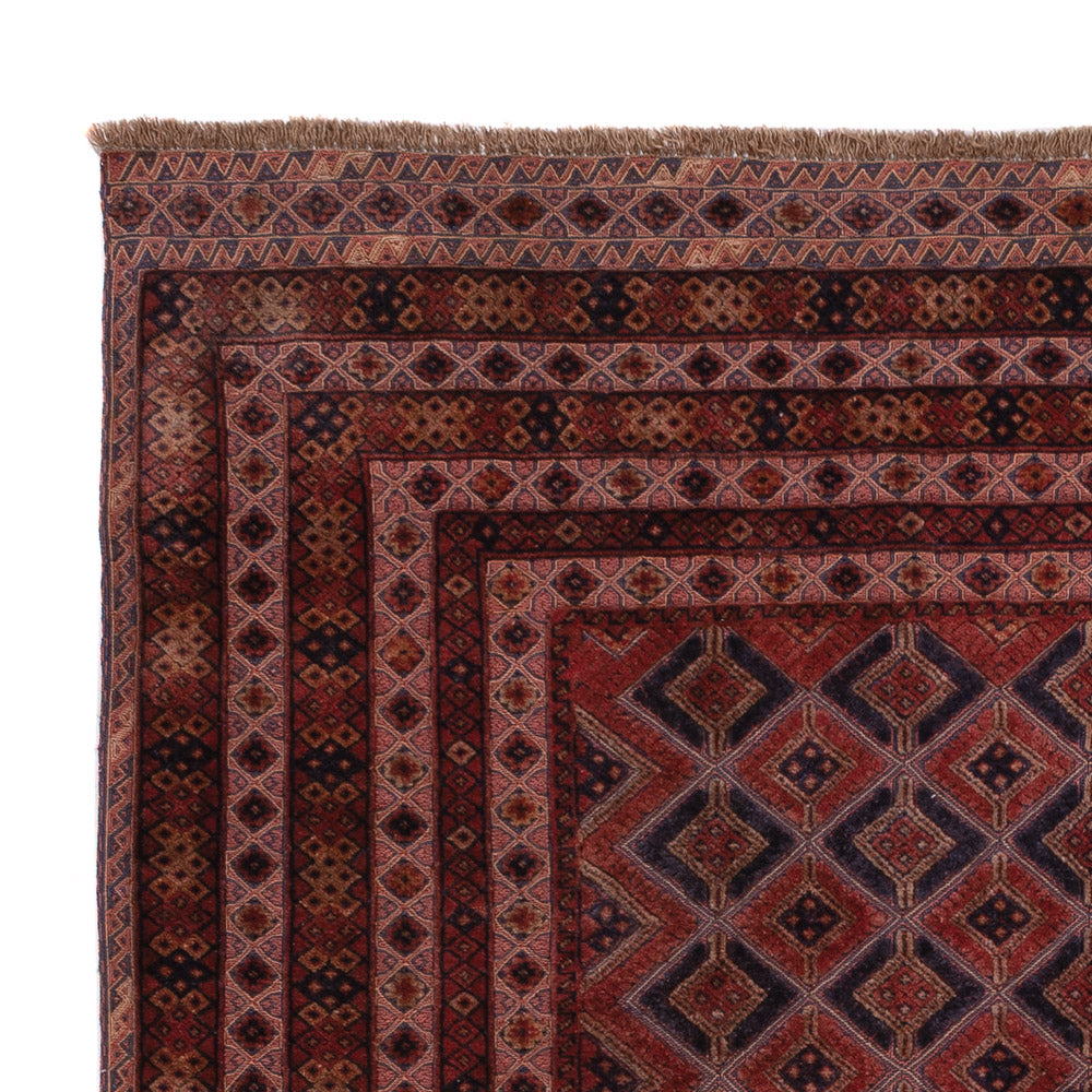 Kelim Afghan Teppich 165x205cm - dunkelrot