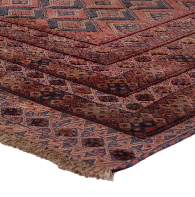 Kelim Afghan Teppich 165x205cm - dunkelrot