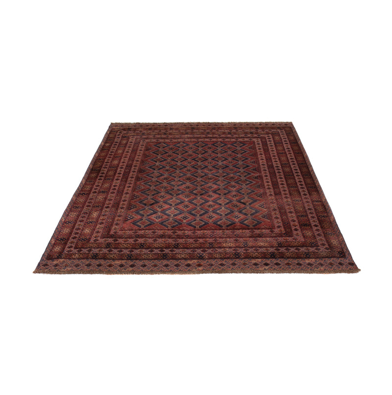 Kelim Afghan Teppich 165x205cm - dunkelrot