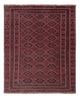 Kelim Afghan Teppich 148x177cm - dunkelrot