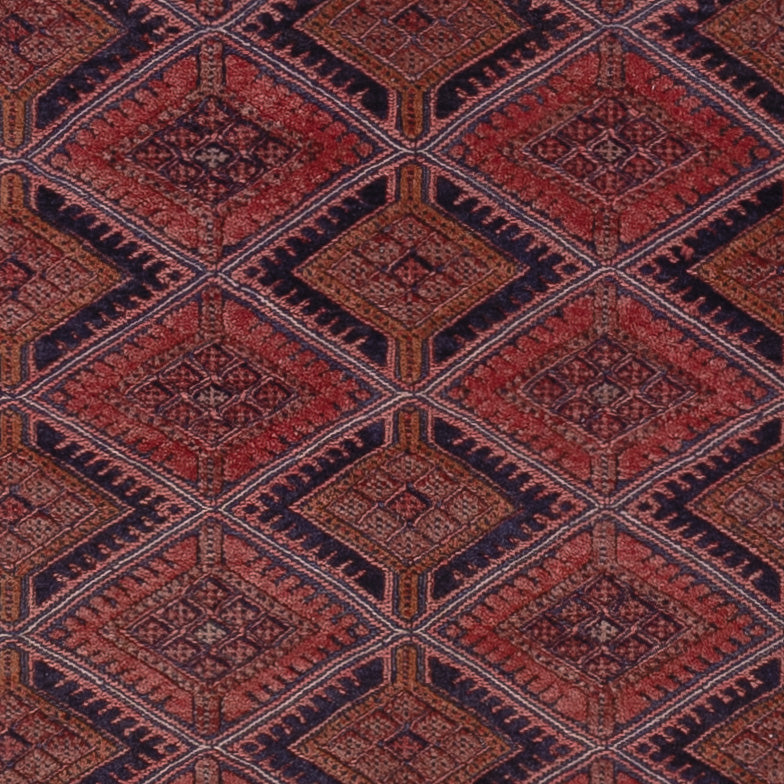 Kelim Afghan Teppich 148x177cm - dunkelrot
