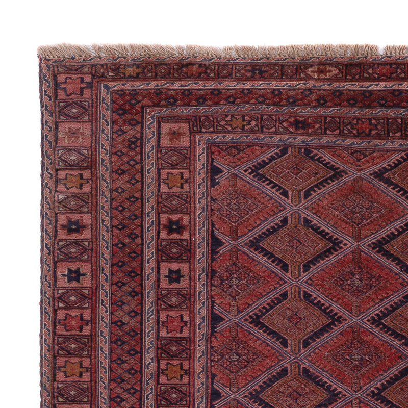 Kelim Afghan Teppich 148x177cm - dunkelrot