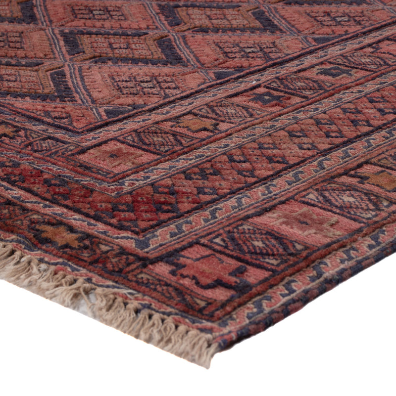 Kelim Afghan Teppich 148x177cm - dunkelrot