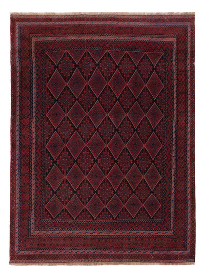 Kelim Afghan Teppich 146x197cm - dunkelrot