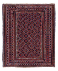 Kelim Afghan Teppich 156x197cm - dunkelrot – product image
