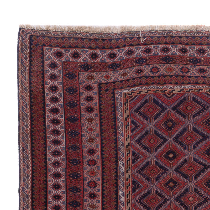 Kelim Afghan Teppich 156x197cm - dunkelrot