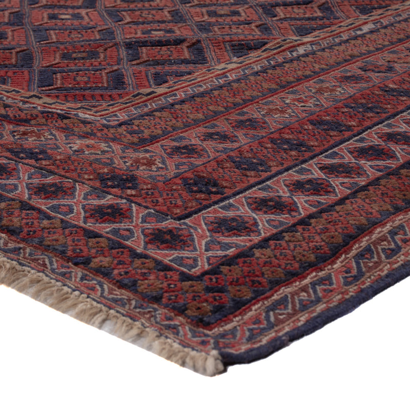 Kelim Afghan Teppich 156x197cm - dunkelrot