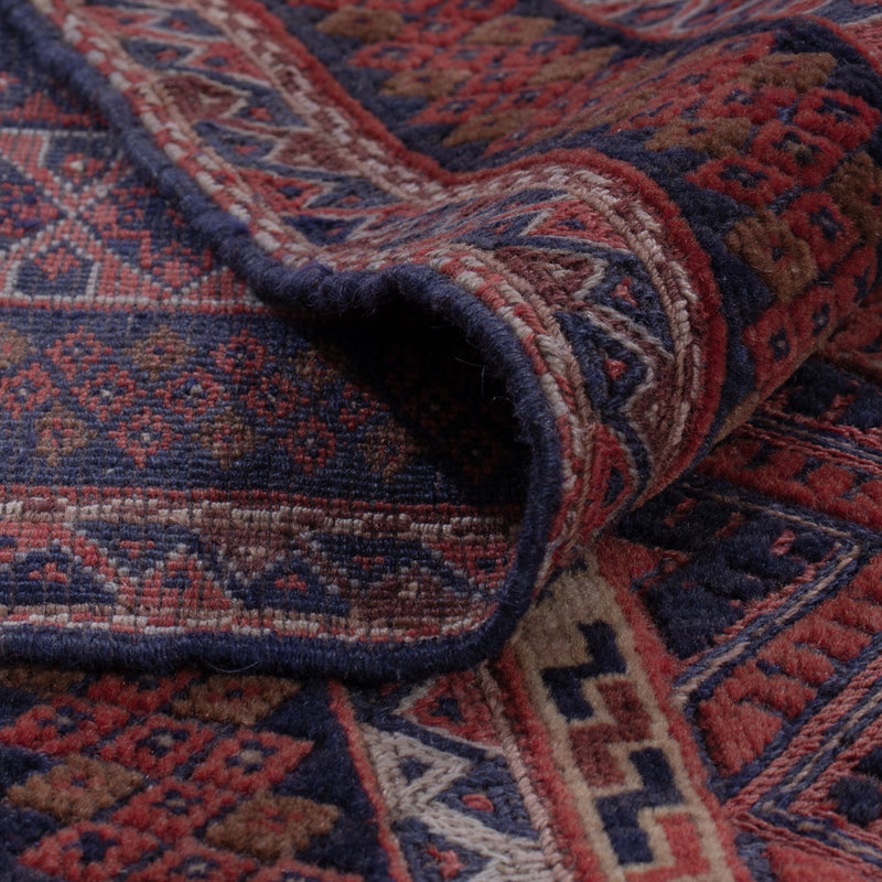 Kelim Afghan Teppich 156x197cm - dunkelrot