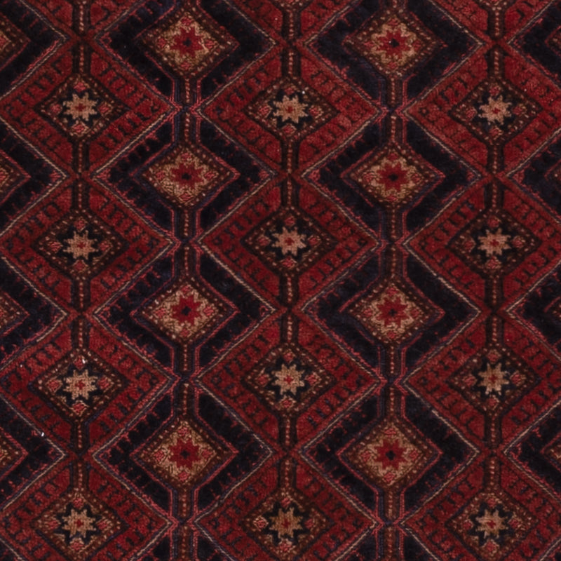 Kelim Afghan Teppich 146x197cm - dunkelrot