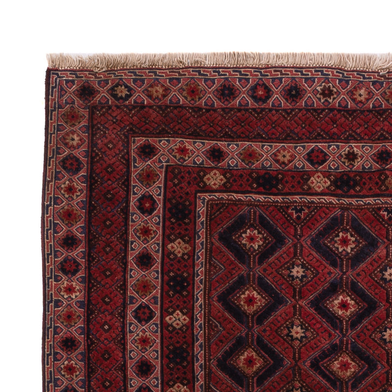 Kelim Afghan Teppich 146x197cm - dunkelrot