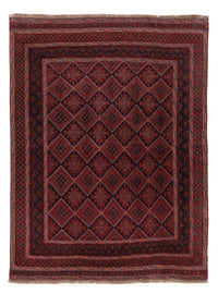 Kelim Afghan Teppich 137x188cm - dunkelrot – product image
