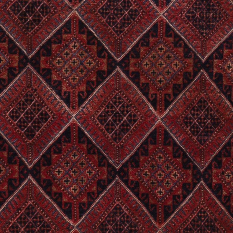 Kelim Afghan Teppich 137x188cm - dunkelrot