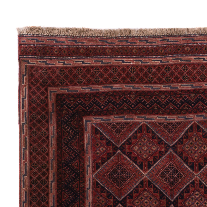 Kelim Afghan Teppich 137x188cm - dunkelrot