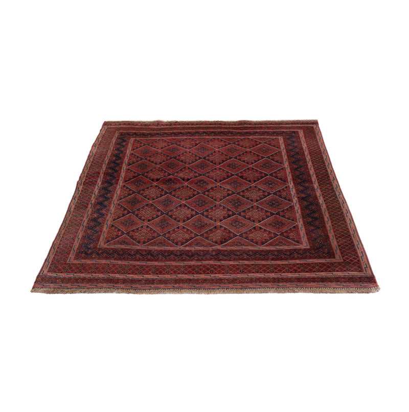 Kelim Afghan Teppich 137x188cm - dunkelrot