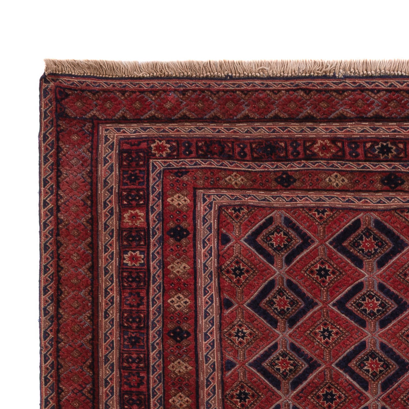 Kelim Afghan Teppich 156x206cm - dunkelrot