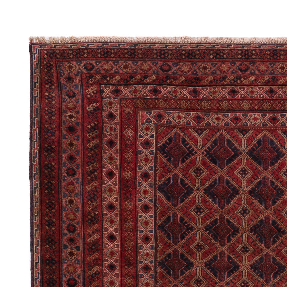 Kelim Afghan Teppich 166x206cm - dunkelrot