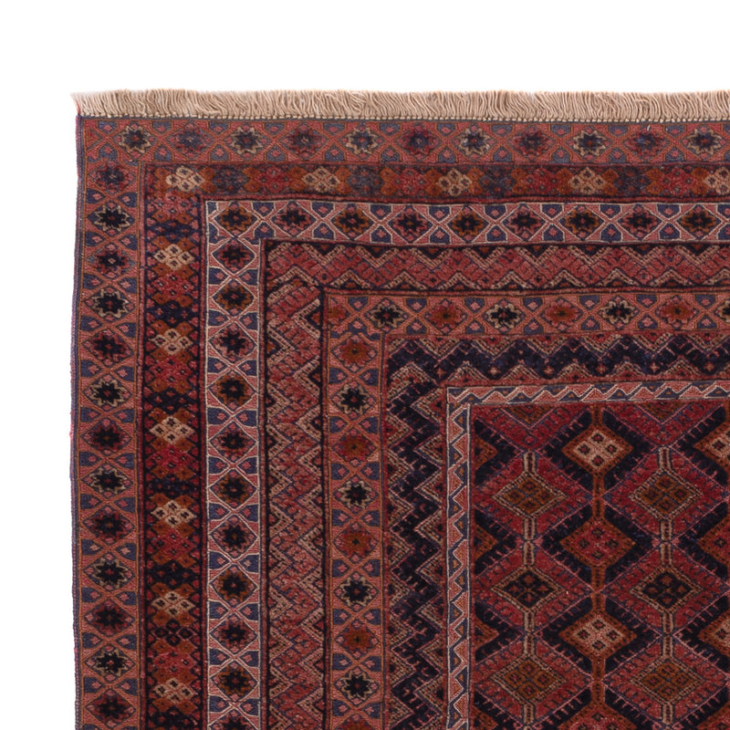 Kelim Afghan Teppich 157x189cm - dunkelrot