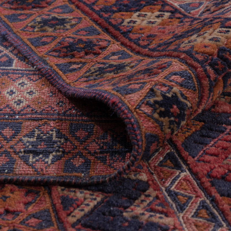 Kelim Afghan Teppich 157x189cm - dunkelrot