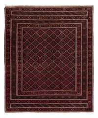 Kelim Afghan Teppich 155x184cm - dunkelrot – product image