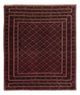 Kelim Afghan Teppich 155x184cm - dunkelrot