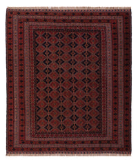 Kelim Afghan Teppich 160x185cm - dunkelrot – product image