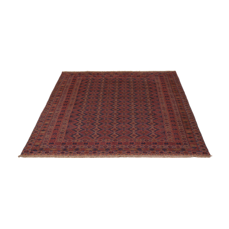 Kelim Afghan Teppich 146x193cm - dunkelrot