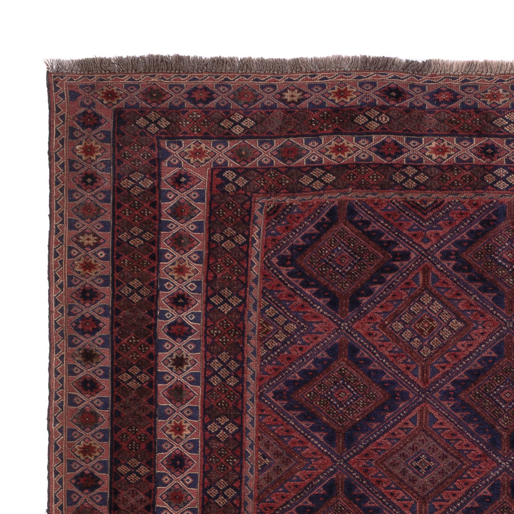 Kelim Afghan Teppich 156x198cm - dunkelrot