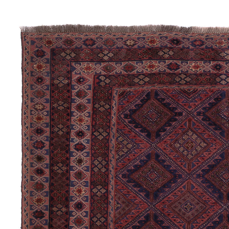 Kelim Afghan Teppich 156x198cm - dunkelrot