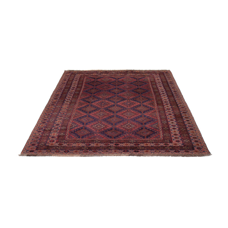 Kelim Afghan Teppich 156x198cm - dunkelrot
