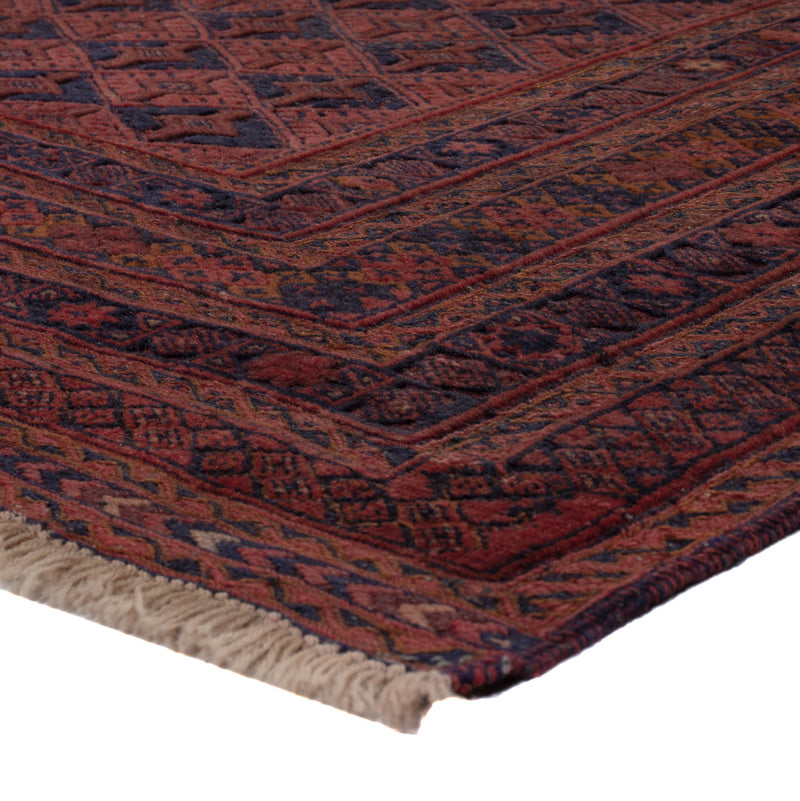 Kelim Afghan Teppich 160x195cm - dunkelrot
