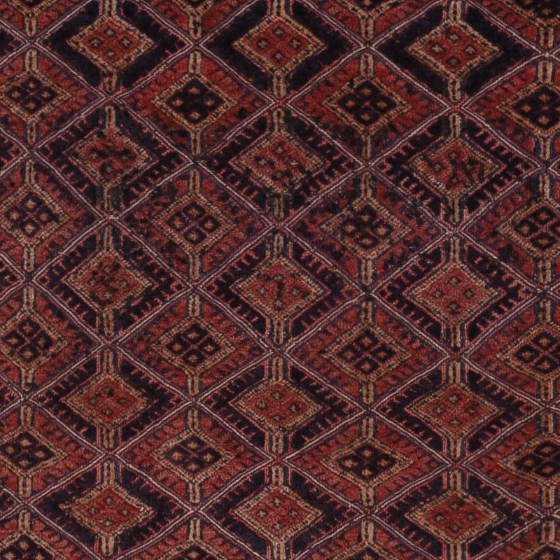 Kelim Afghan Teppich 150x192cm - dunkelrot