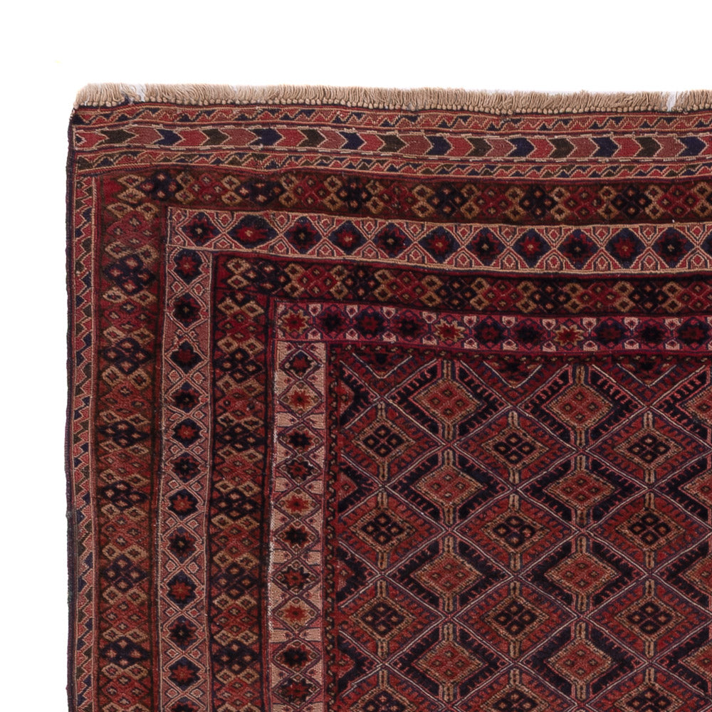 Kelim Afghan Teppich 150x192cm - dunkelrot