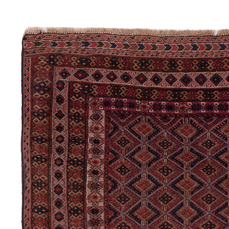 Kelim Afghan Teppich 150x192cm - dunkelrot