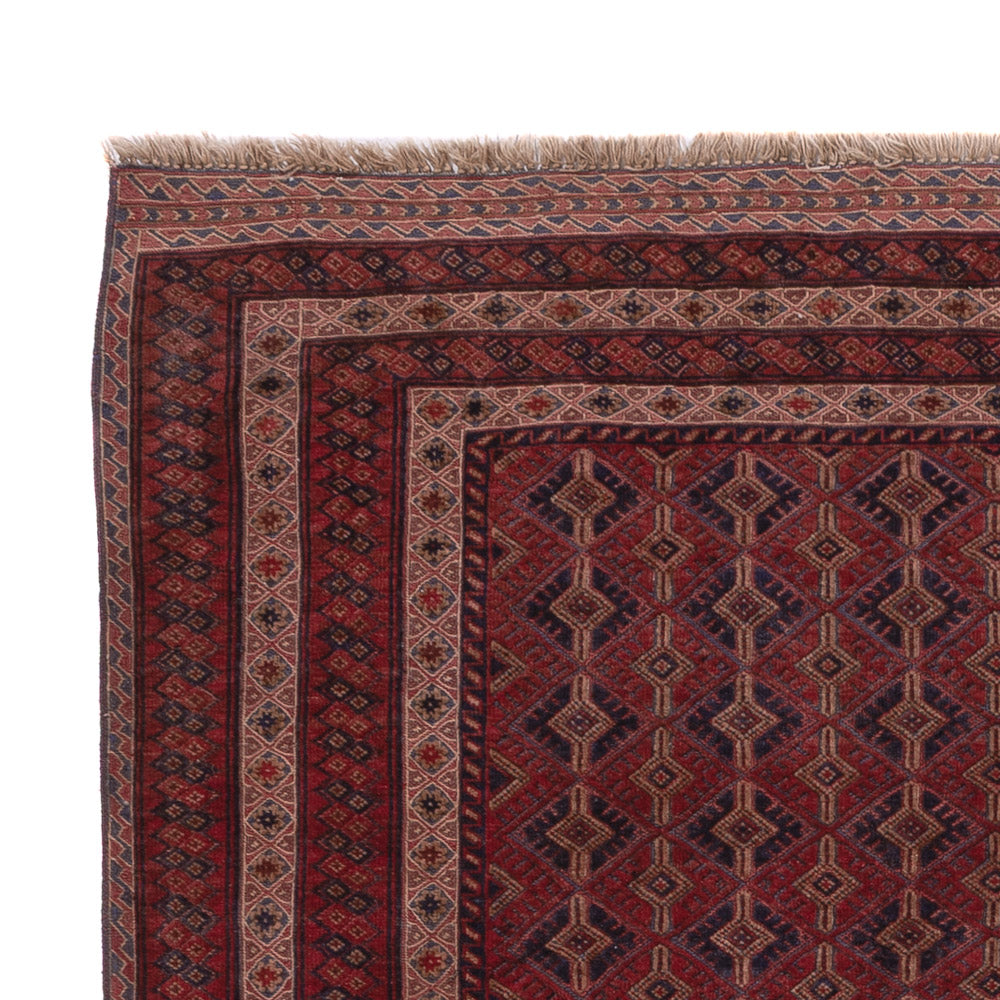 Kelim Afghan Teppich 145x205cm - dunkelrot