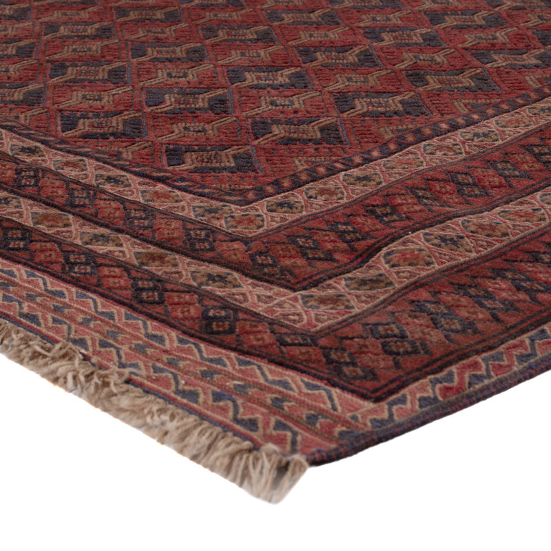 Kelim Afghan Teppich 145x205cm - dunkelrot