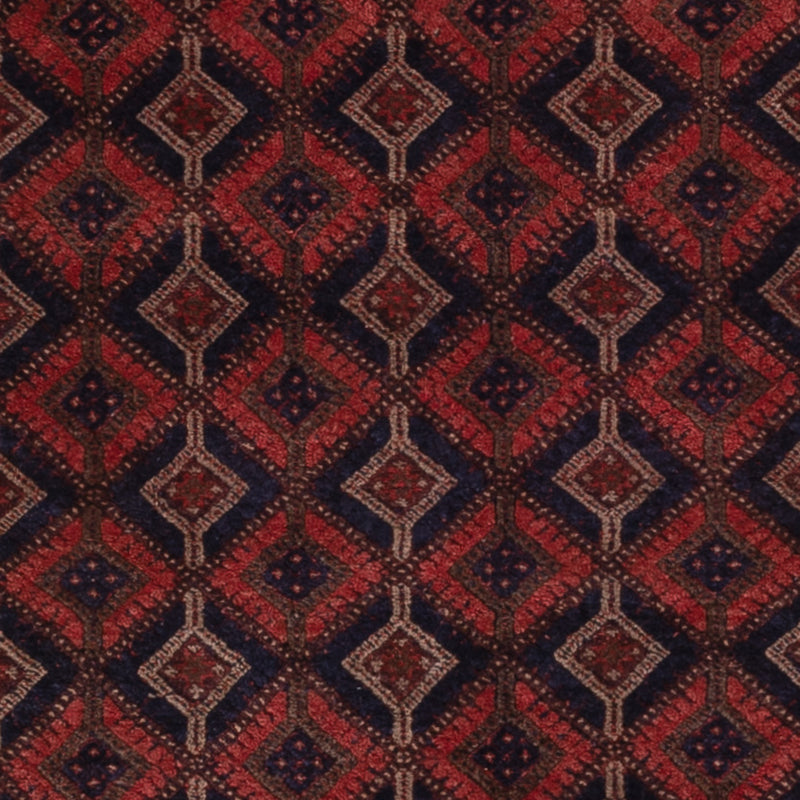 Kelim Afghan Teppich 145x193cm - dunkelrot