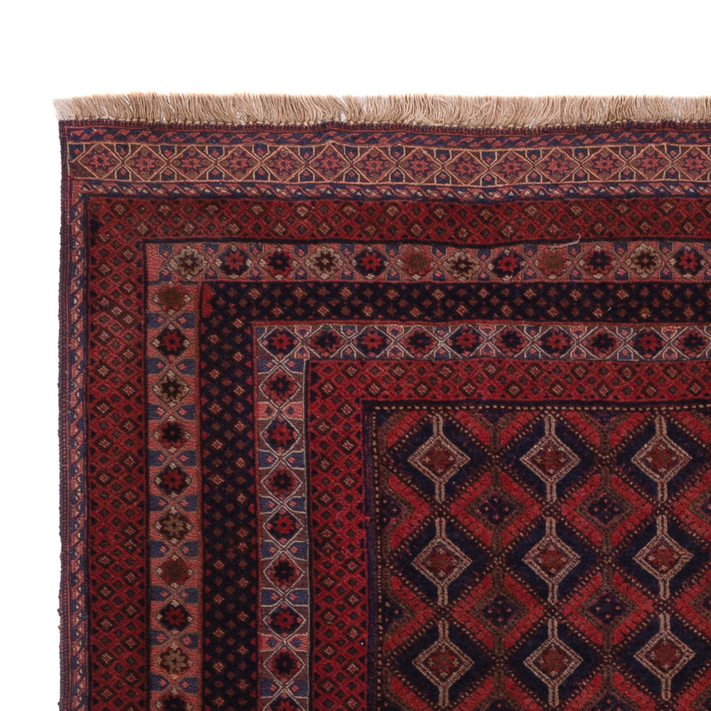 Kelim Afghan Teppich 145x193cm - dunkelrot