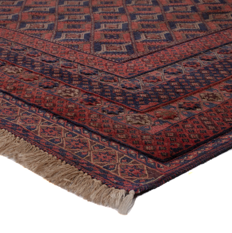 Kelim Afghan Teppich 145x193cm - dunkelrot