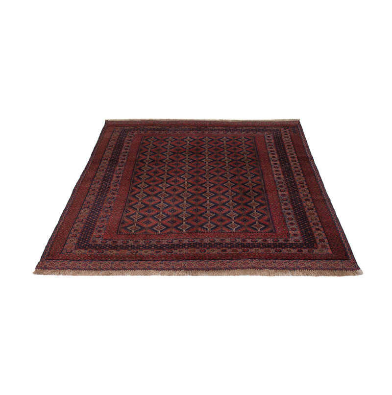 Kelim Afghan Teppich 145x193cm - dunkelrot