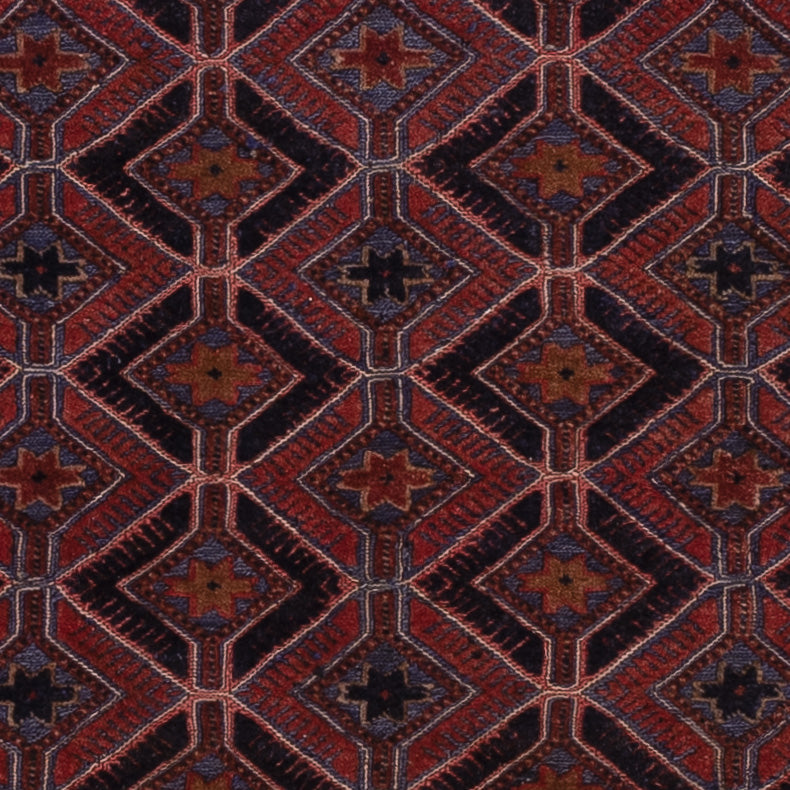 Kelim Afghan Teppich 159x170cm - dunkelrot