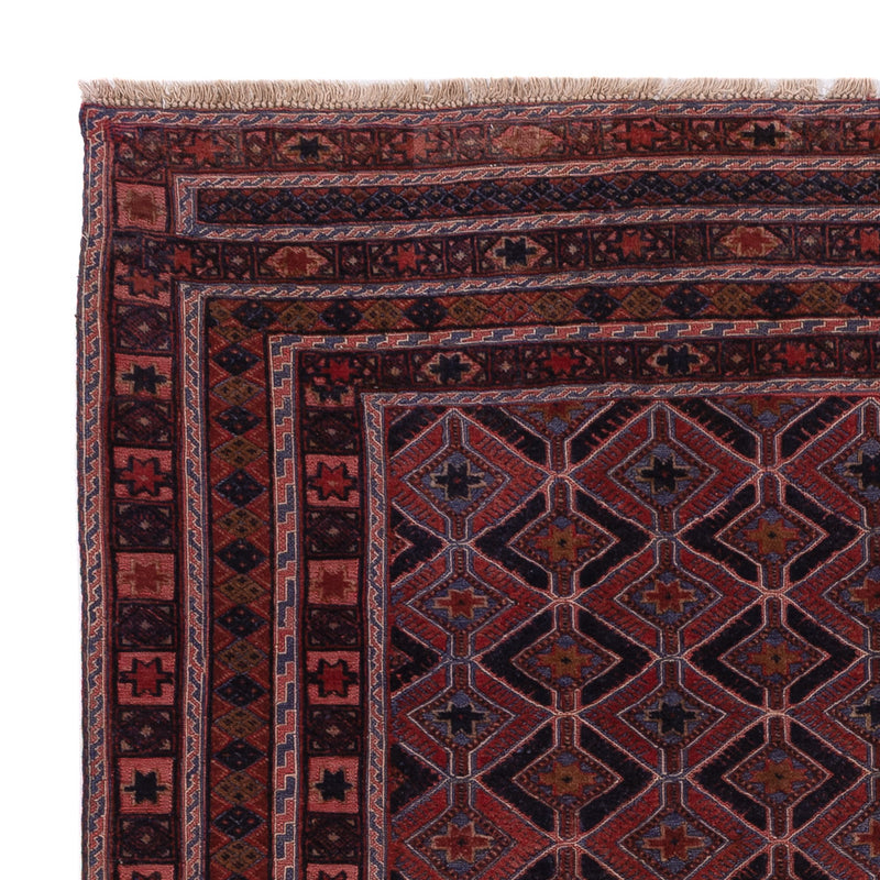 Kelim Afghan Teppich 159x170cm - dunkelrot