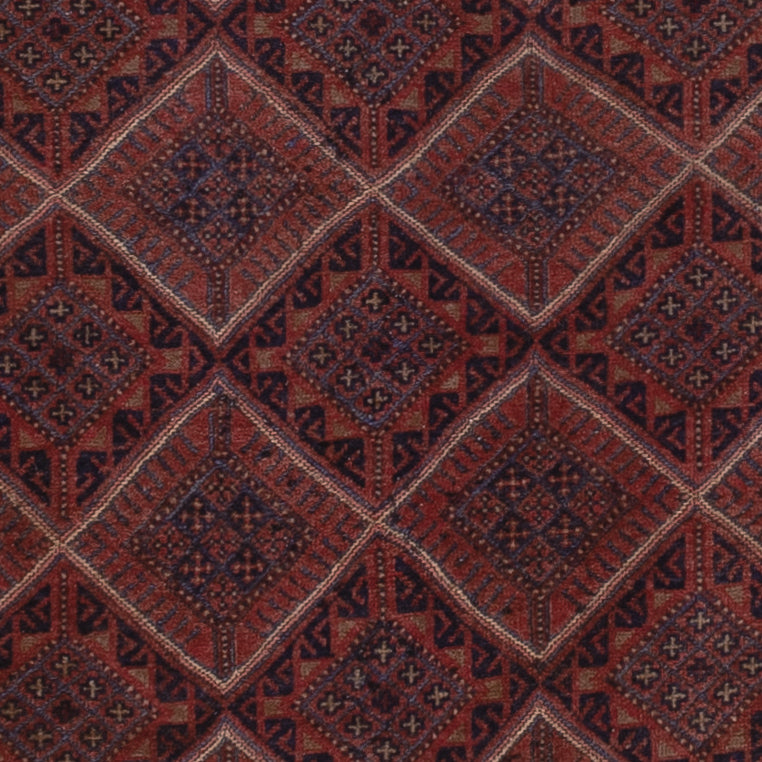Kelim Afghan Teppich 135x177cm - dunkelrot