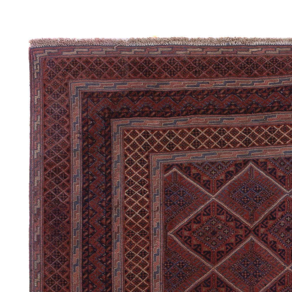 Kelim Afghan Teppich 135x177cm - dunkelrot