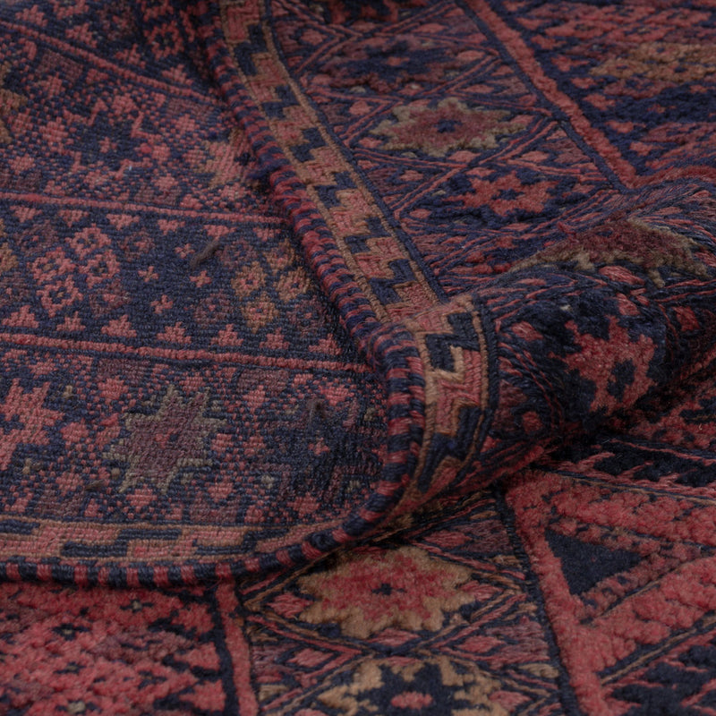 Kelim Afghan Teppich 158x224cm - dunkelrot